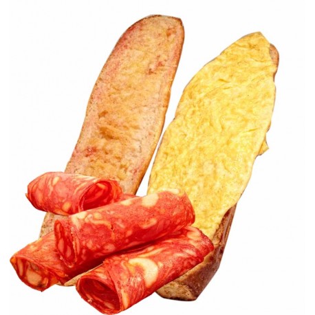 Bocadillo de tortilla de chorizo