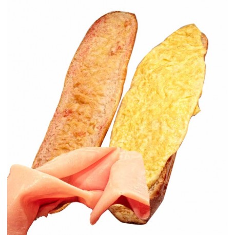 Bocadillo de tortilla de jamón york