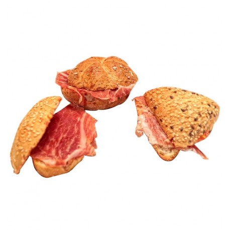 4 minibocadillos o montaditos de jamón ibérico