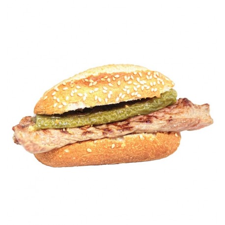 4 minibocadillos o montaditos de ternera con pimiento