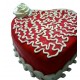 Pastel fondant corazón