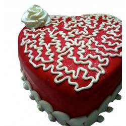 Pastel fondant corazón
