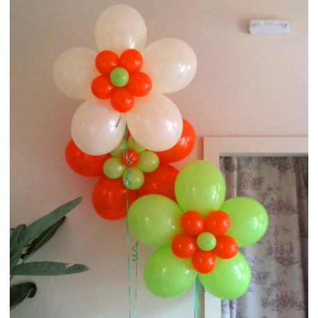 Flor de globos lisos