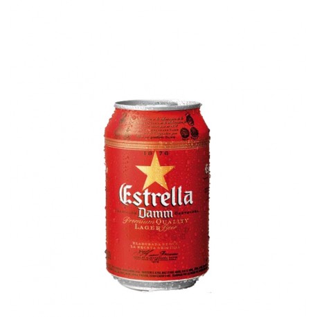 Cerveza de lata Estrella Damm 33 cl